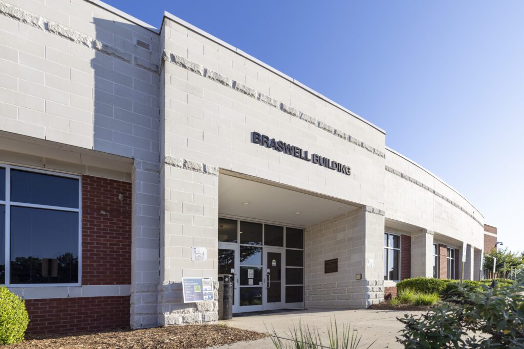 Exterior view of the Braswell Building at South Piedmont’s Old Charlotte Highway (OCH) campus.