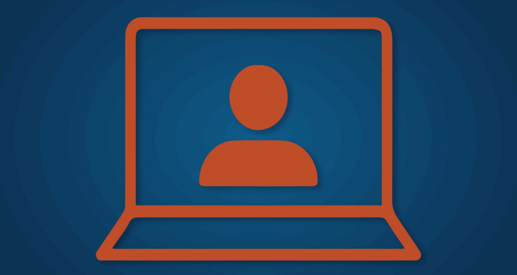 A graphic image meant to represent online learning.